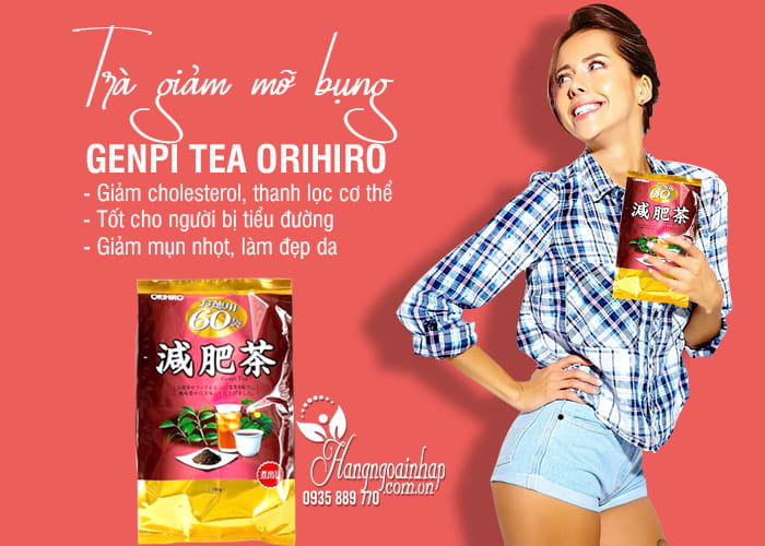 Trà giảm mỡ bụng Genpi Tea Orihiro Nhật Bản - 60 gói x 3g 7