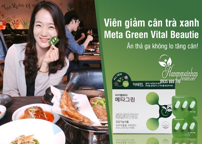 Viên giảm cân trà xanh Meta Green Vital Beautie Hàn Quốc 8