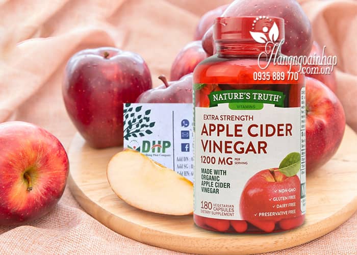 Viên giấm táo hữu cơ Apple Cider Vinegar 1200mg 180 viên 4