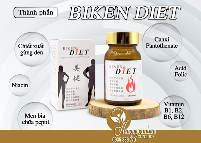 Viên uống giảm cân Biken Diet 120 viên của Nhật Bản 3