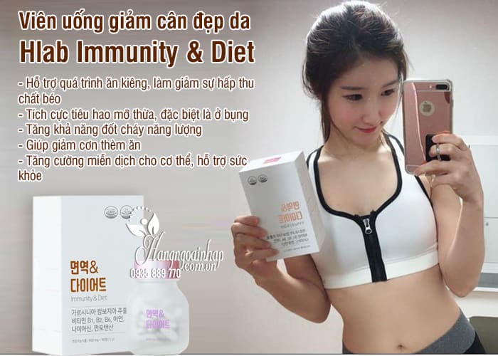 Viên uống giảm cân đẹp da Hlab Immunity & Diet 90 viên 4