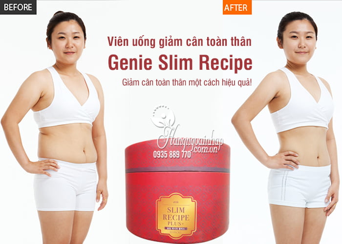 Viên uống giảm cân toàn thân Genie Slim Recipe 30 gói Hàn Quốc 1