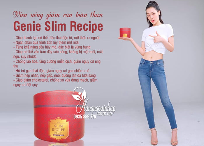 Viên uống giảm cân toàn thân slim recipe