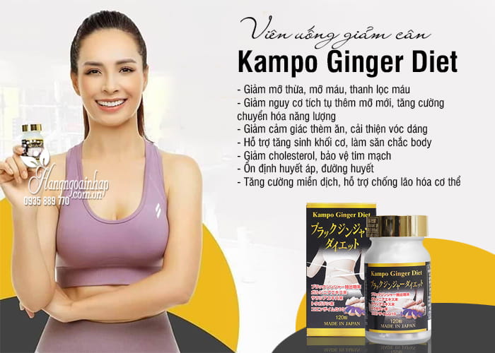 Viên uống giảm cân Kampo Ginger Diet Nhật Bản 120 viên 5