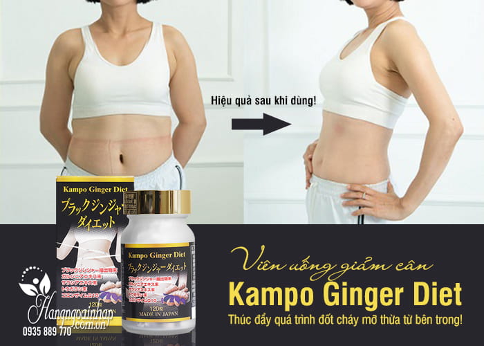 Viên uống giảm cân Kampo Ginger Diet Nhật Bản 120 viên 1