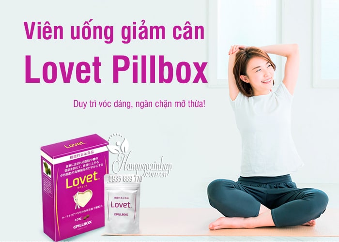 Viên uống giảm cân Lovet Pillbox 60 viên Nhật Bản 7