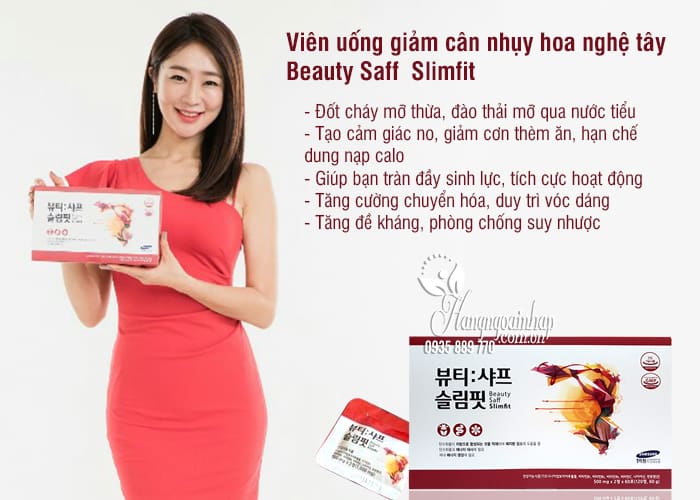 Viên uống giảm cân nhụy hoa nghệ tây Beauty Saff Slimfit Hàn Quốc 2