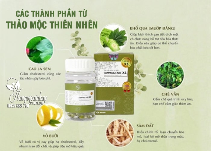 Viên uống hỗ trợ giảm cân Slimming Care x3 từ thảo mộc 2