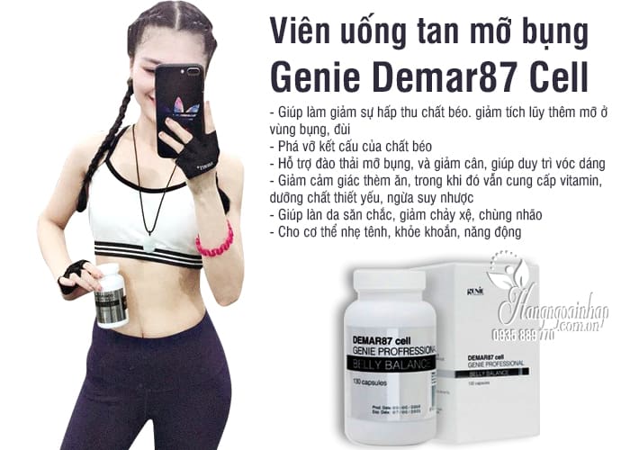 Viên uống tan mỡ bụng Genie Demar87 Cell Hàn Quốc 130 viên 6