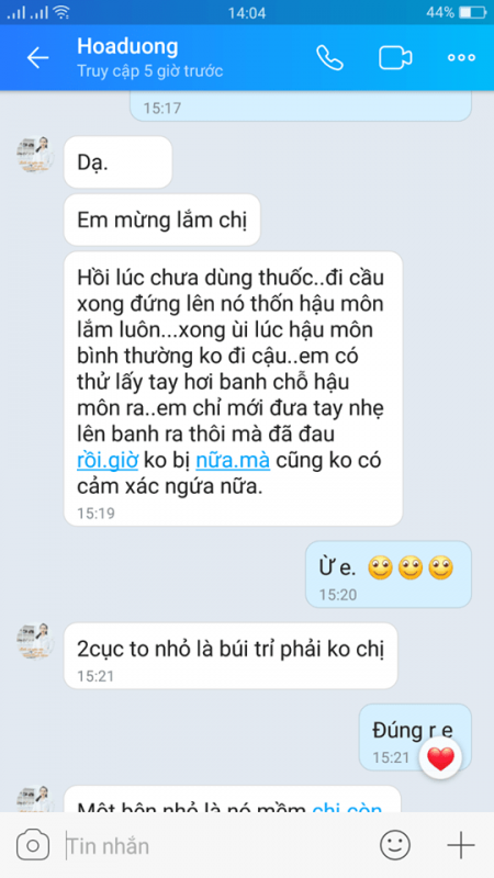 Review đanh giá từ một số khách hàng đã sử dụng thuốc đặt trĩ borraginol A Nhật