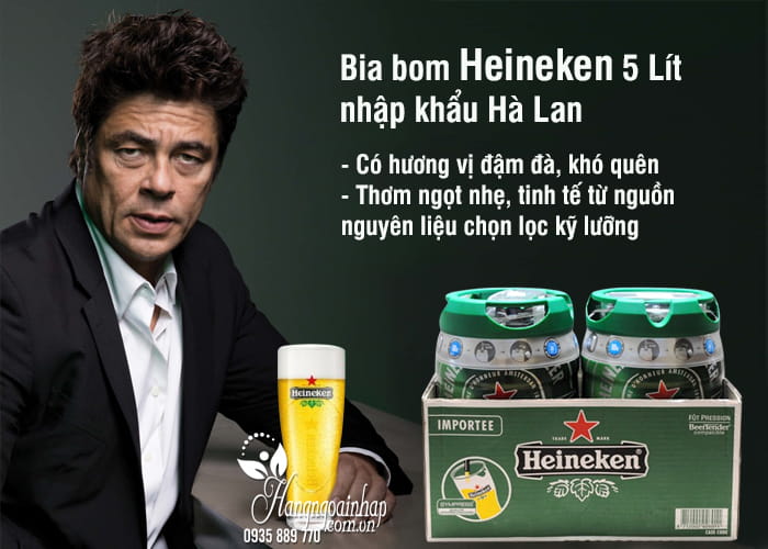 Bia bom Heineken 5 Lít nhập khẩu Hà Lan giá siêu rẻ 3