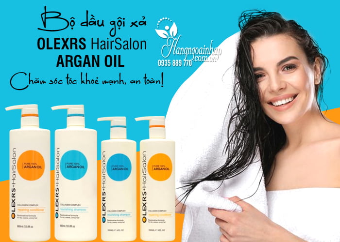 Bộ dầu gội xả Olexrs Hair Salon Argan Oil của Anh 5