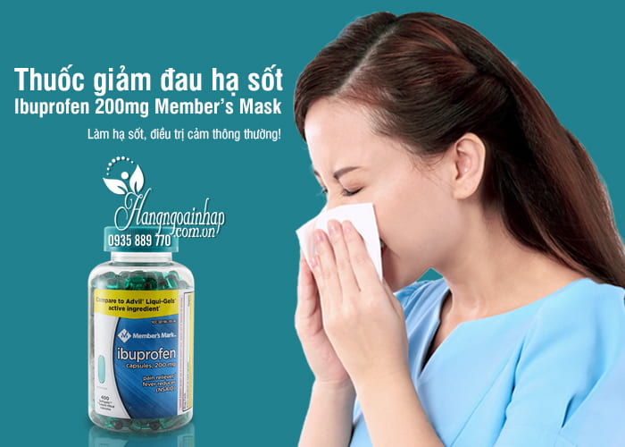 Thuốc giảm đau hạ sốt Ibuprofen 200mg Member’s Mask 1