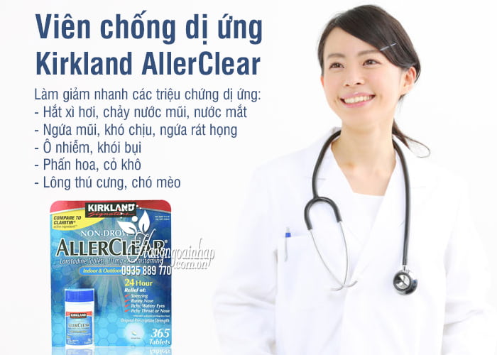 Viên chống dị ứng Kirkland AllerClear 365 viên Mỹ  2