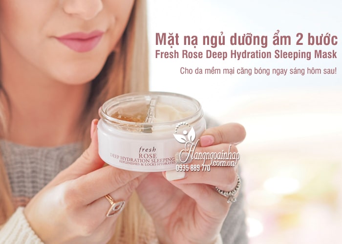 Mặt nạ ngủ dưỡng ẩm 2 bước Fresh Rose Deep Hydration Sleeping Mask 8