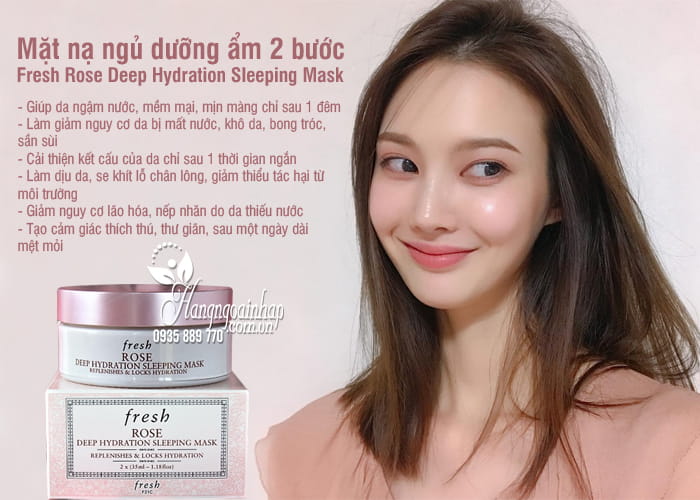 Mặt nạ ngủ dưỡng ẩm 2 bước Fresh Rose Deep Hydration Sleeping Mask 4