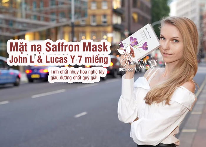 Mặt nạ Saffron Mask John L & Lucas Y 7 miếng của Anh Quốc 5