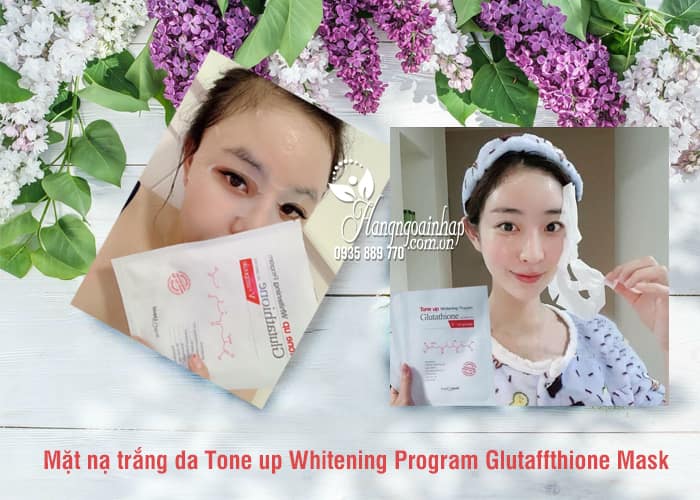 Mặt nạ trắng da Tone up Whitening Program Glutathione Mask 3