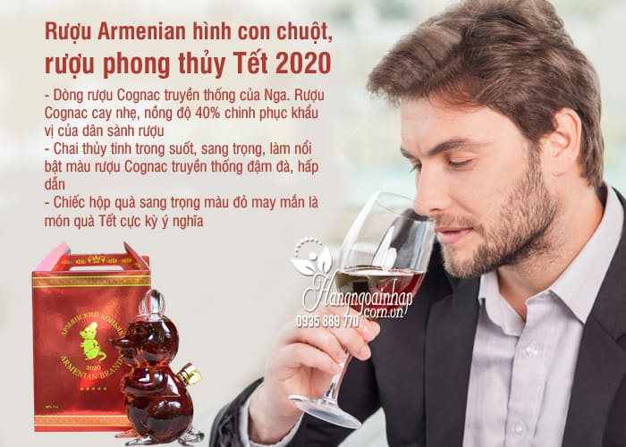 Rượu Armenian hình con chuột, rượu phong thủy Tết 2020 2