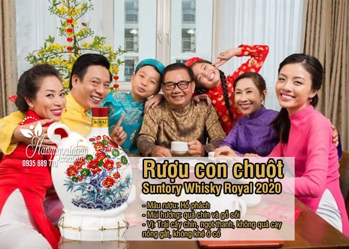 Rượu con chuột Suntory Whisky Royal 2020, rượu chuột Nhật 6