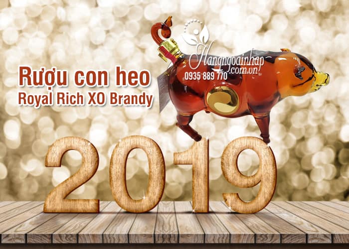 Rượu con heo Royal Rich XO Pháp, rượu heo Đông Hồ 2019 4