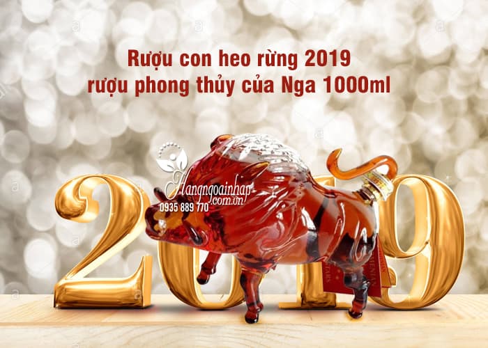 Rượu con heo rừng 2019 Nga - Rượu phong thủy sang trọng 3