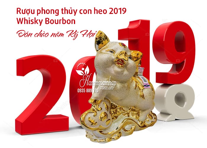 Rượu phong thủy con heo 2019 Whisky Bourbon của Pháp 3