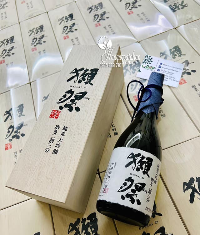 Rượu sake Dassai 23 Junmai Daiginjo của Nhật Bản hộp gỗ  89