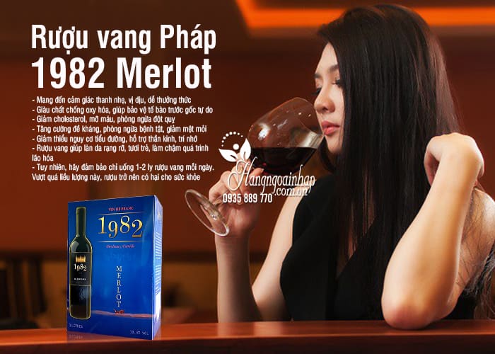 Rượu vang Pháp 1982 Merlot Hộp 3 lít xách tay Pháp chính hãng  7