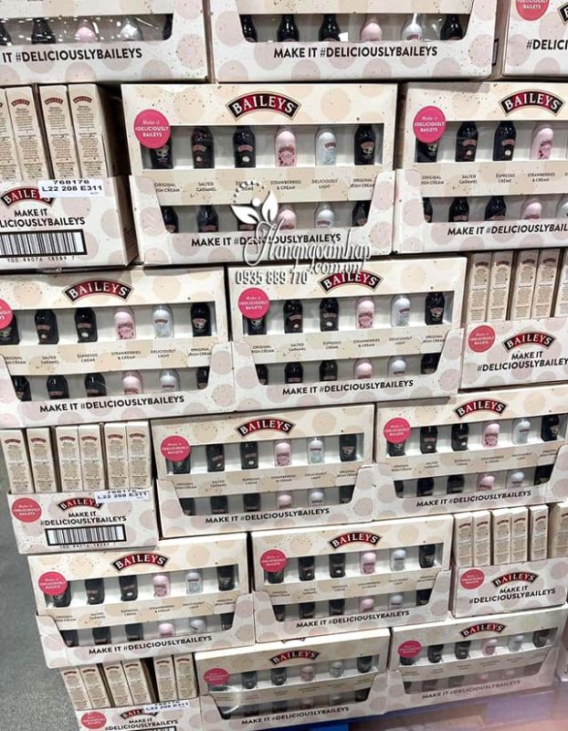 Set 12 chai rượu Baileys của Mỹ - Mỗi chai 50ml x 5 loại 9