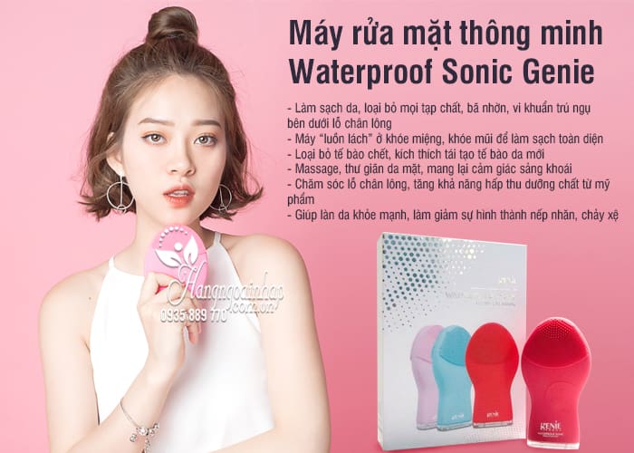 Máy rửa mặt thông minh Waterproof Sonic Genie Hàn Quốc 1