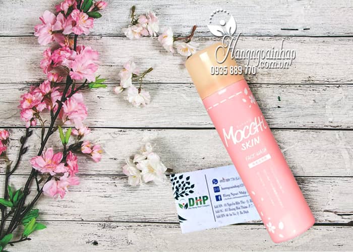 Sữa rửa mặt hoa anh đào Mocchi Skin Face Wash chai hồng 5