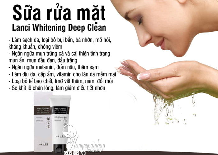 Sữa rửa mặt Lanci Whitening Deep Clean 100ml Hàn Quốc 3