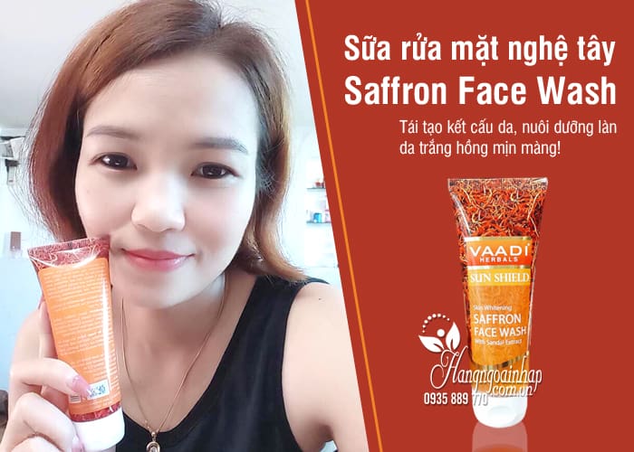 Sữa rửa mặt nghệ tây Saffron Face Wash 60ml trị nám, trắng da 4