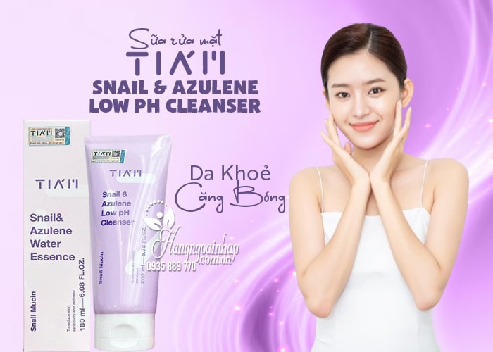 Sữa rửa mặt Tiam Snail & Azulene Low PH Cleanser 200ml 1