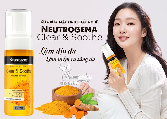 Sữa rửa mặt tinh chất nghệ Neutrogena Clear & Soothe 4