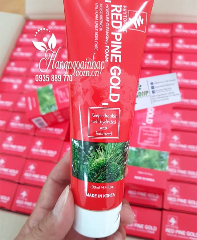 Sữa rửa mặt tinh dầu thông đỏ Red Pine Gold 130ml Hàn Quốc 9