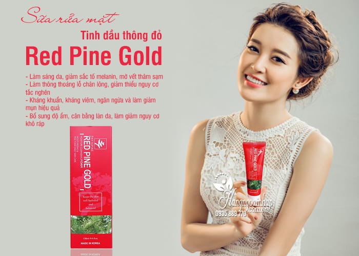 Sữa rửa mặt tinh dầu thông đỏ Red Pine Gold 130ml Hàn Quốc 7