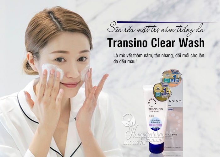 Sữa rửa mặt trị nám trắng da Transino Clear Wash 100g Nhật Bản 1