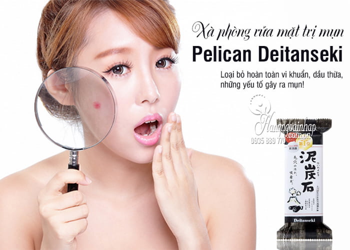 Xà phòng rửa mặt trị mụn Pelican Deitanseki 150g Nhật Bản 2