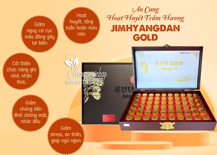 An cung hoạt huyết trầm hương Jimhyangdan Gold 60 viên 59