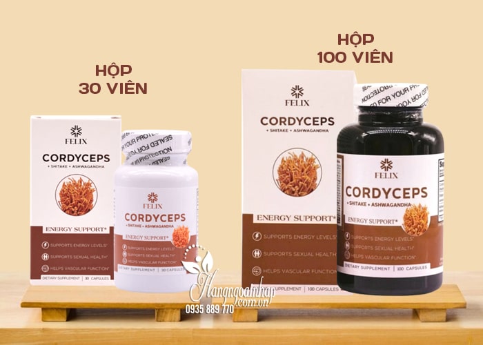 Đông trùng hạ thảo Felix Cordyceps Energy Supports của Mỹ 80