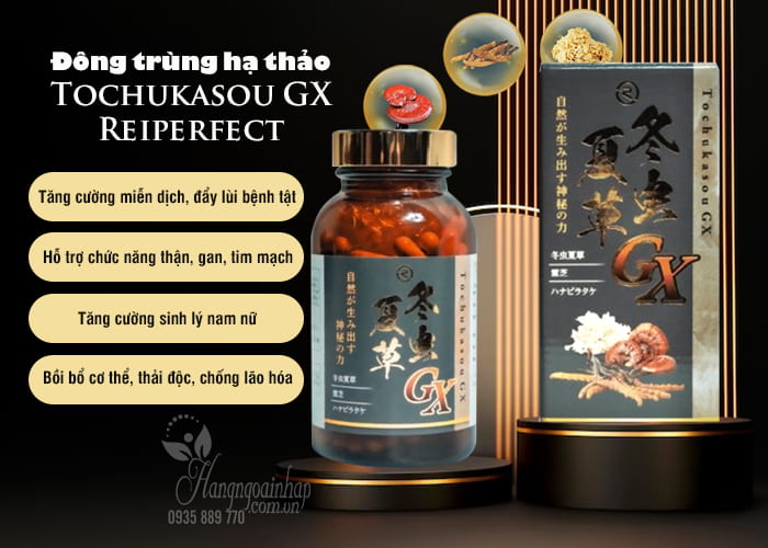 Đông trùng hạ thảo Tochukasou GX Reiperfect của Nhật Bản 2