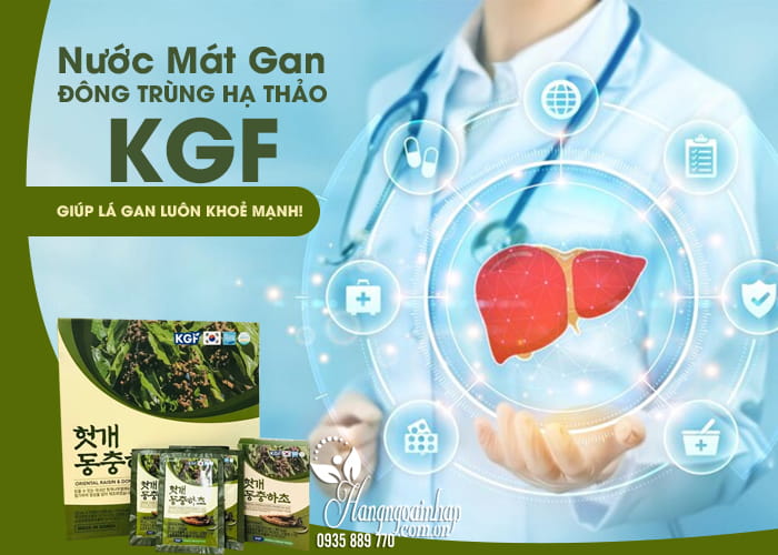 Nước mát gan đông trùng hạ thảo KGF Hàn Quốc 30 gói 45