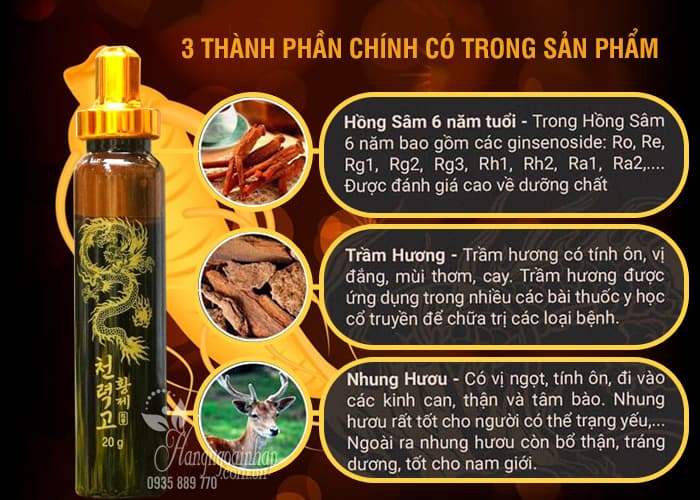 Nước tinh chất sâm núi trầm hương Golden Dragon Hàn Quốc 6