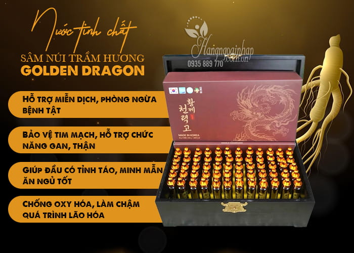 Nước tinh chất sâm núi trầm hương Golden Dragon Hàn Quốc 5