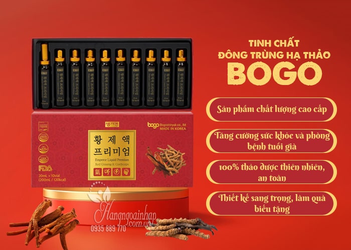 Tinh chất đông trùng hạ thảo Bogo Hàn Quốc 20ml x 10 ống 4