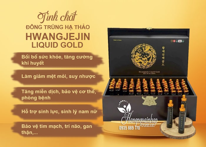 Tinh chất đông trùng hạ thảo Hwangjejin Liquid Gold 60 ống 7