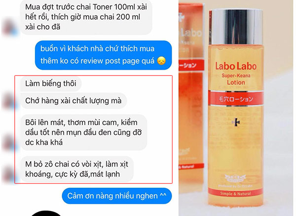 Review serum se khít lỗ chân lông Labo Labo VC Super Keana