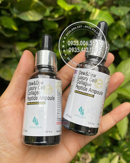 2. Serum trị nám Dew&Dew Luxury Cell Collagen Peptide Ampoule 30ml của Hàn Quốc